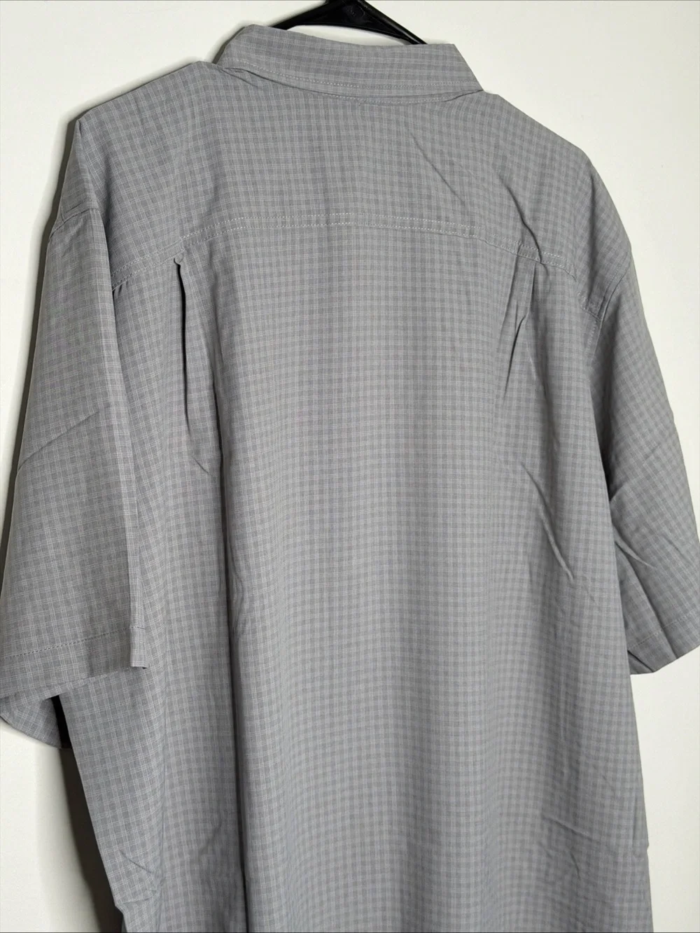NWT Orvis Men's XXL Ultralight Short Sleeve Shirt Gray Plaid SPF Wicking Fishing